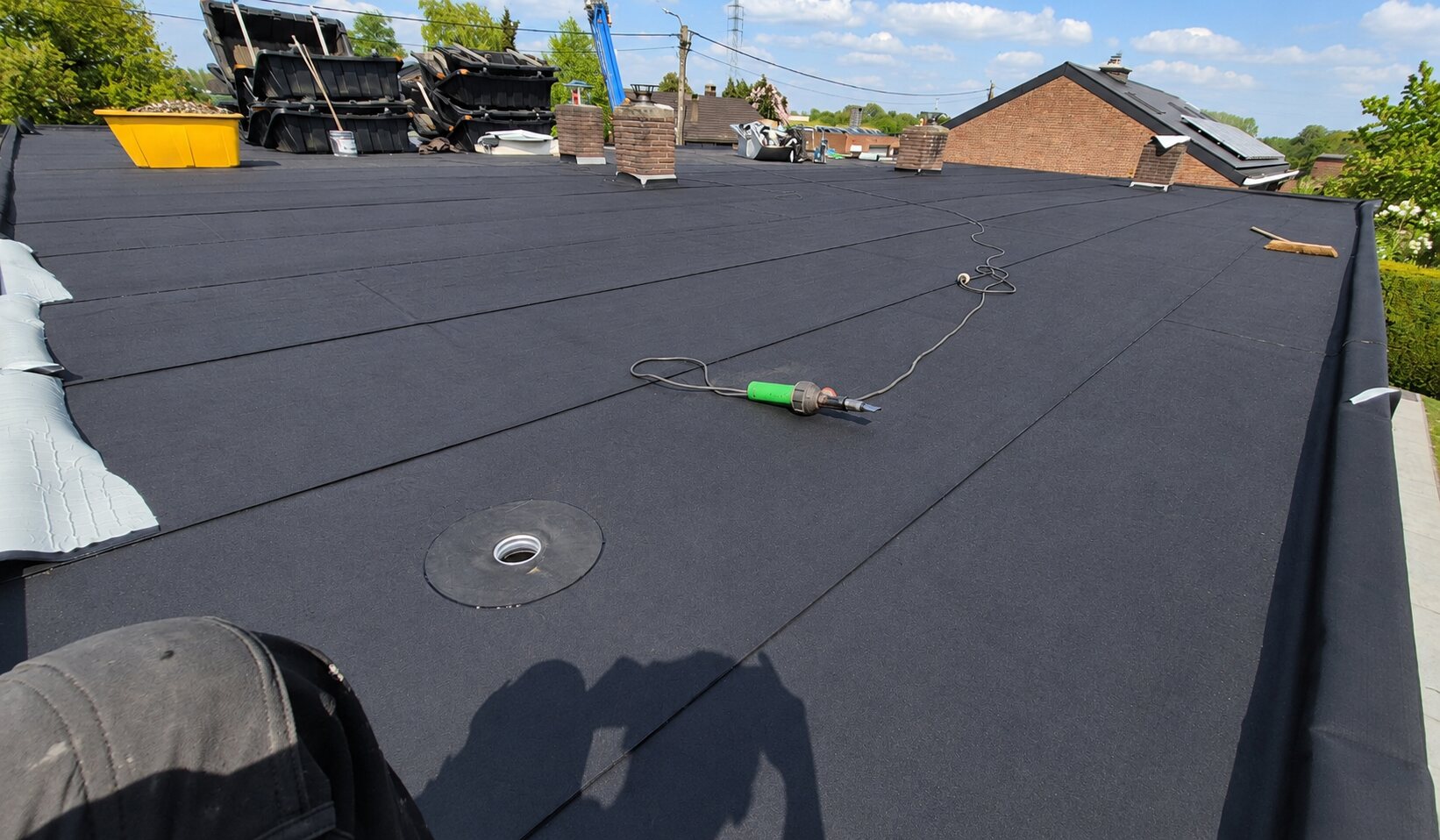 Plat dak met EPDM Resitrix
